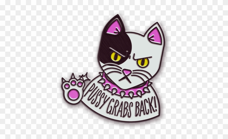 Pussy Cat Grabs Back Pin Animation - Cat Clipart