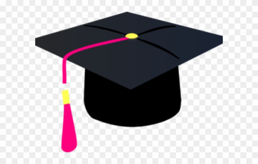 Graduation Clipart Pink - Graduation Cap With Purple Tassel - Png Download