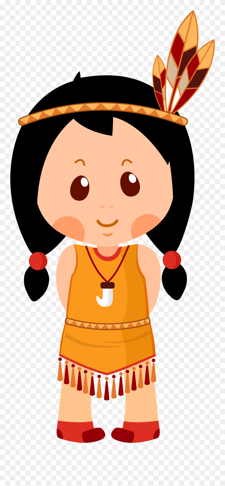 India Clipart Hopi - Cartoon Native American Drawing - Png Download