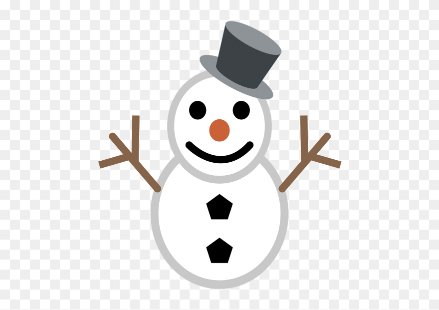 Snowman Emoji Transparent Clipart