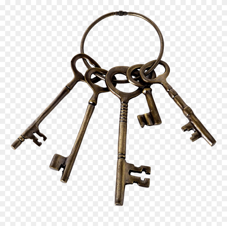 Клипарт Связка Ключей Png - Old Keys On A Ring Clipart