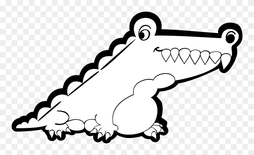 Cute Crocodile Clipart - Chacal Y El Cocodrilo - Png Download
