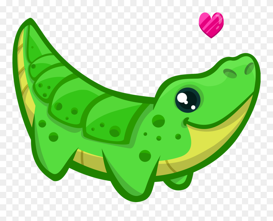 Cute Crocodile Clipart - Cute Crocodile Cartoon - Png Download