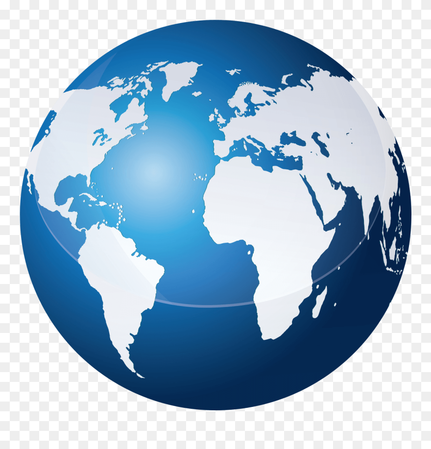 International Dealers Earth - Globe Showing All Continents Clipart