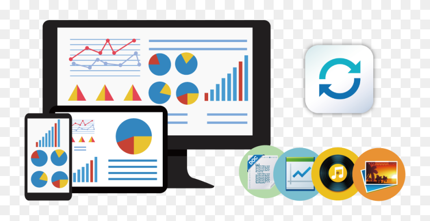 Qsync - File Synchronization Clipart