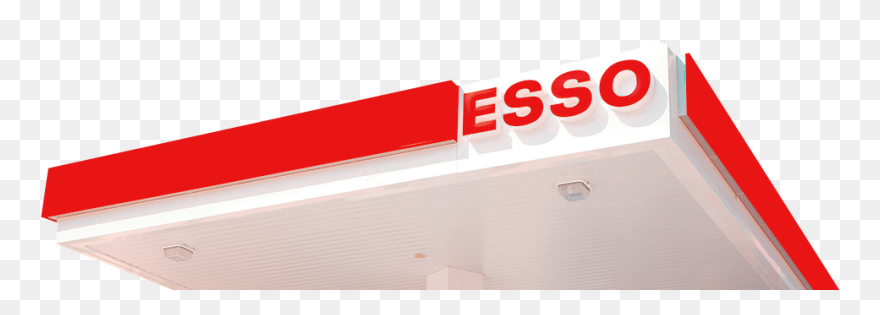 Esso Petrol Station - Architecture Clipart