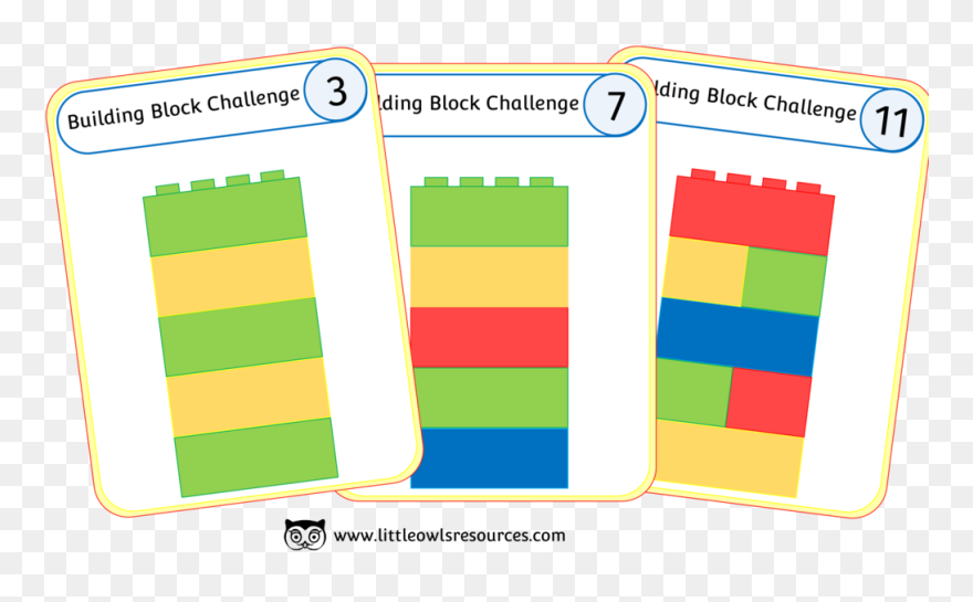 Building Block Pattern Challenge Cards - Graphic Design Clipart