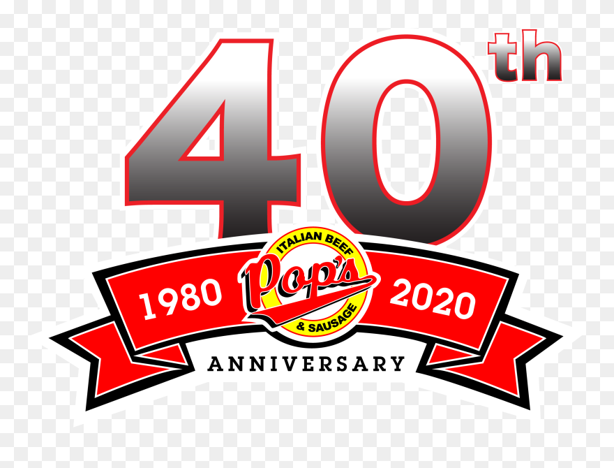 40th Anniversary Logo V4 - Pop's Beef Clipart