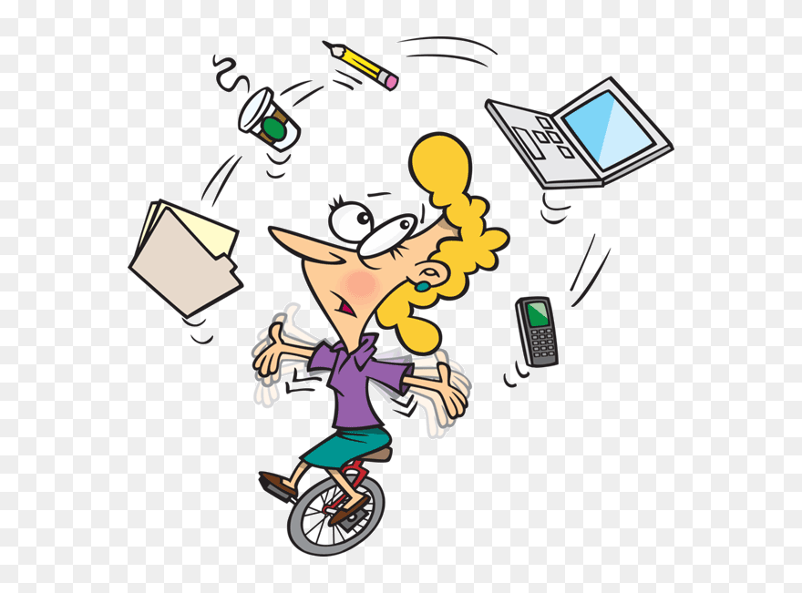 Juggling A Lot Of Things Clipart