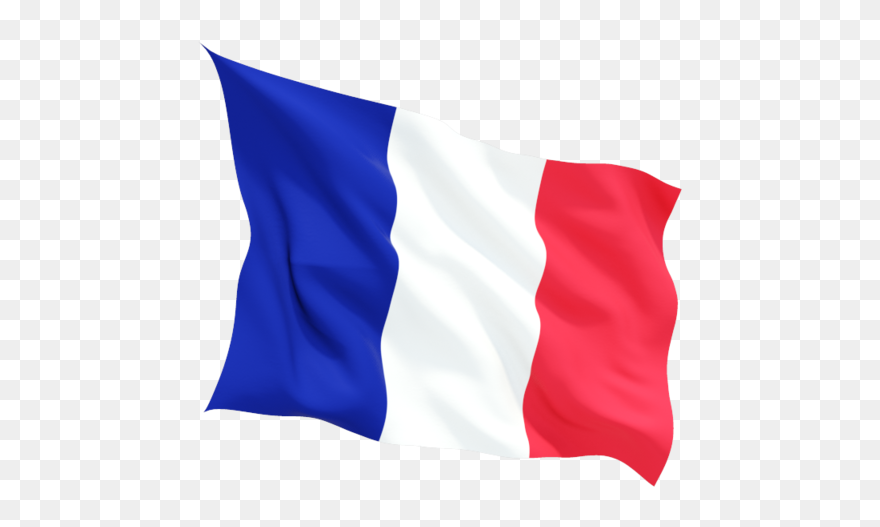 France Fluttering Flag - Waving Flag Of France Clipart