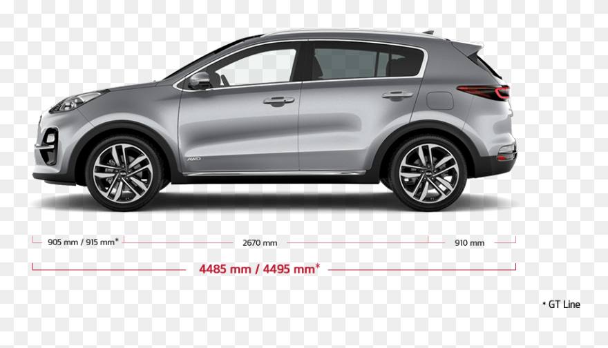 Kia Sportage 2019 Dimensions Clipart