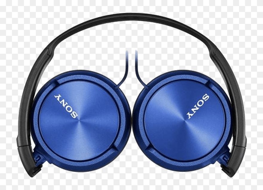 Headphones Sony Azul Metalico Clipart