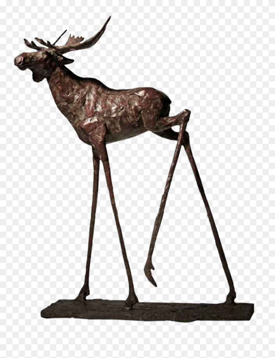 Long Legged Moose Sculpture Clipart