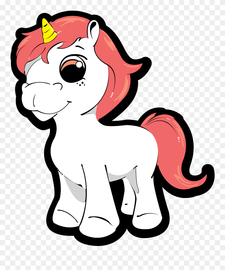 Png Cartoon Unicorn With Pink Hair Vector Clip Art Transparent Png