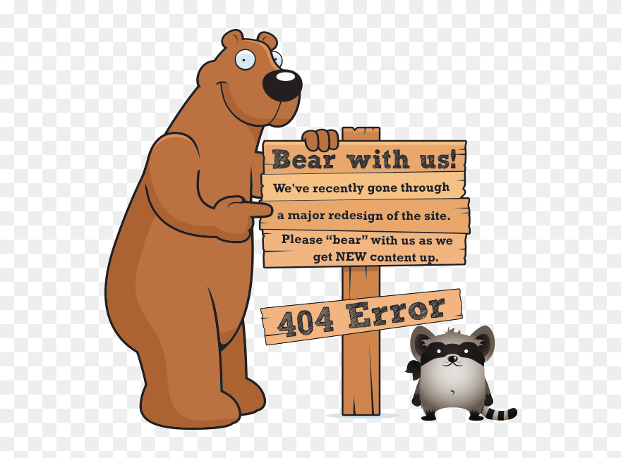 Apologies Please "bear - Please Bear With Us Sign Clipart
