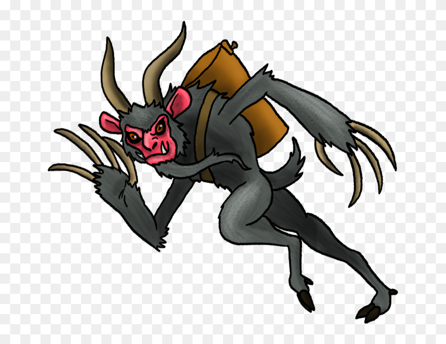 Krampus Disegno Monster Movie - Cartoon Clipart