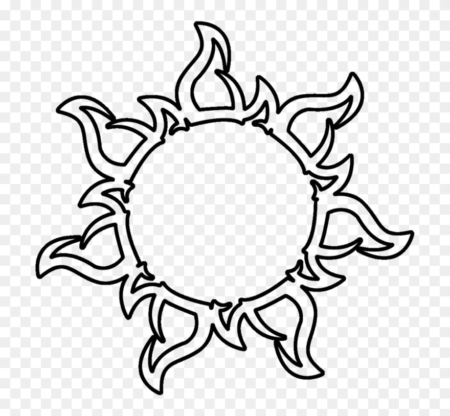 Rapunzel Solar Eclipse Drawing Corona - Sun Drawing - Png Download