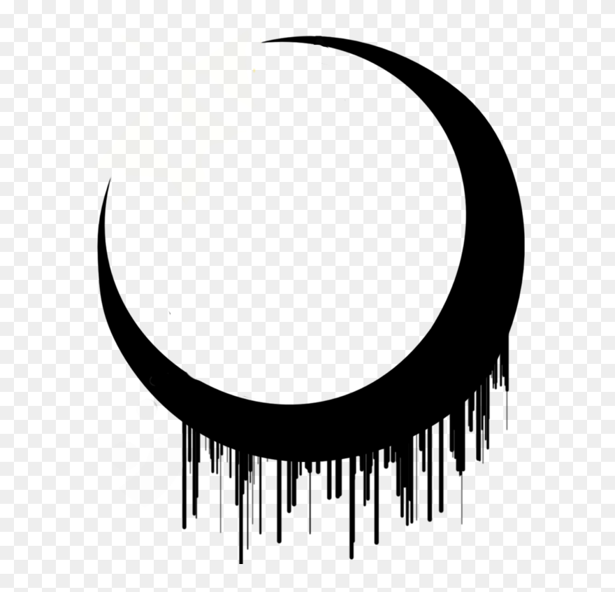 Clip Art Vector Graphics Moon Image Lunar Eclipse - Black And White Moon Silhouette - Png Download