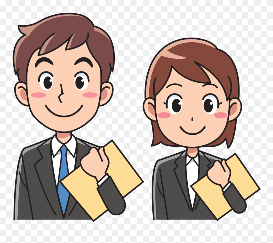 Drinking Clipart Business Man - Man Woman Clip Art - Png Download