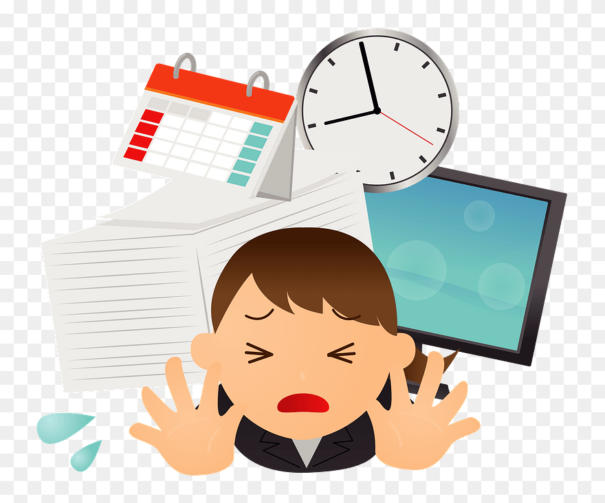 Business Woman Busy Clipart - Ni - Png Download