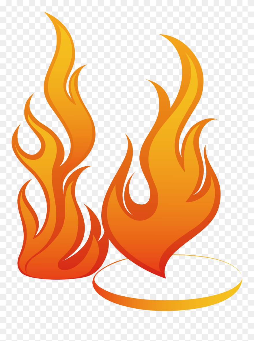 Flames Clipart Orange Flame - Transparent Flame Of Fire - Png Download