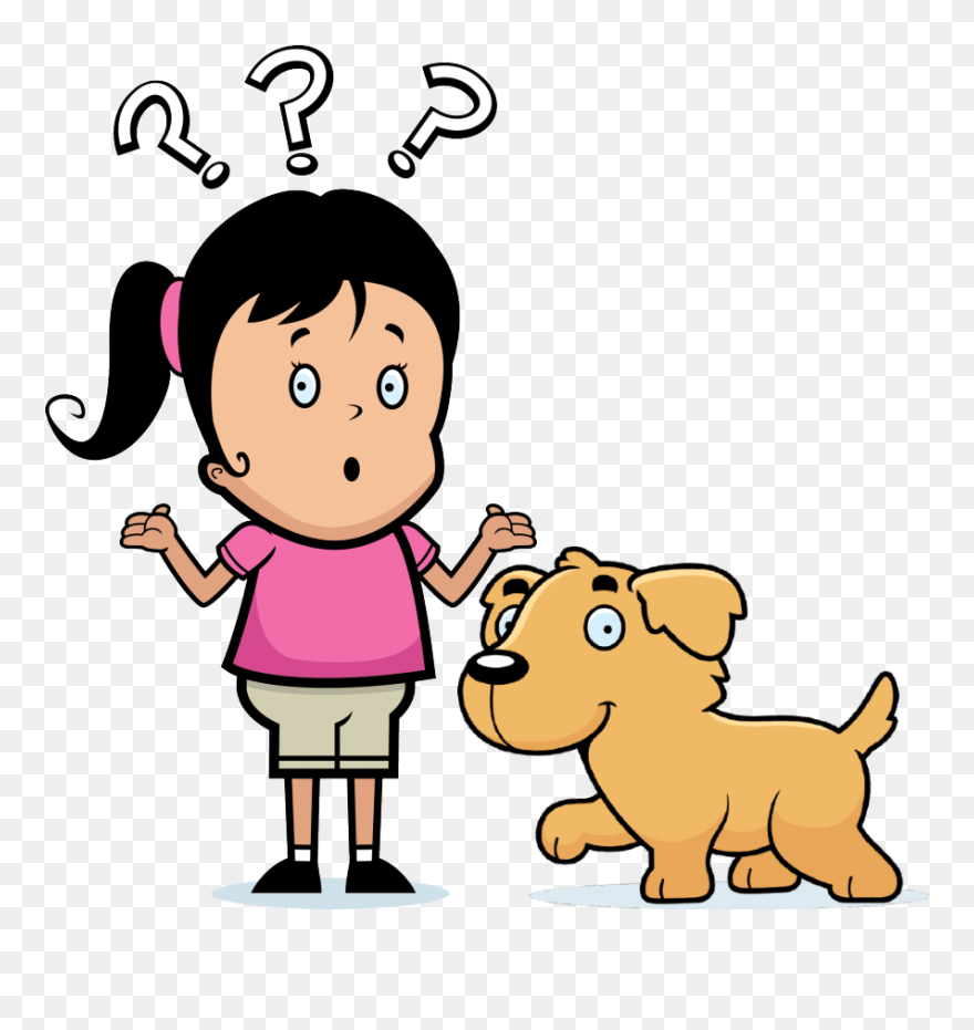 Why Golden Retrievers Put Their Paw On You - Cartoon Girl Clipart