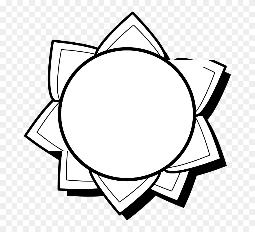 Outline Of A Sun Clipart