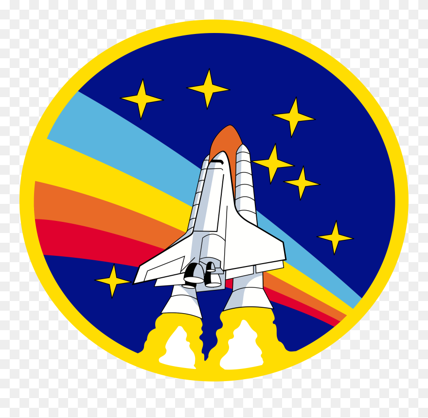 Rainbow Shuttle Big Image - Nasa Clip Art - Png Download