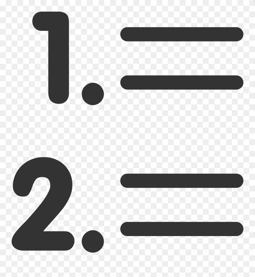 Number List Clipart - Png Download