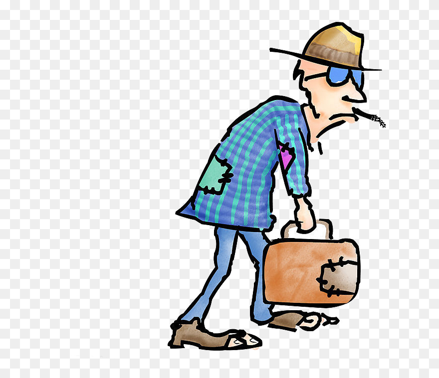 Poverty Begging Cartoon Clip Art - Png Poor Man Transparent Png