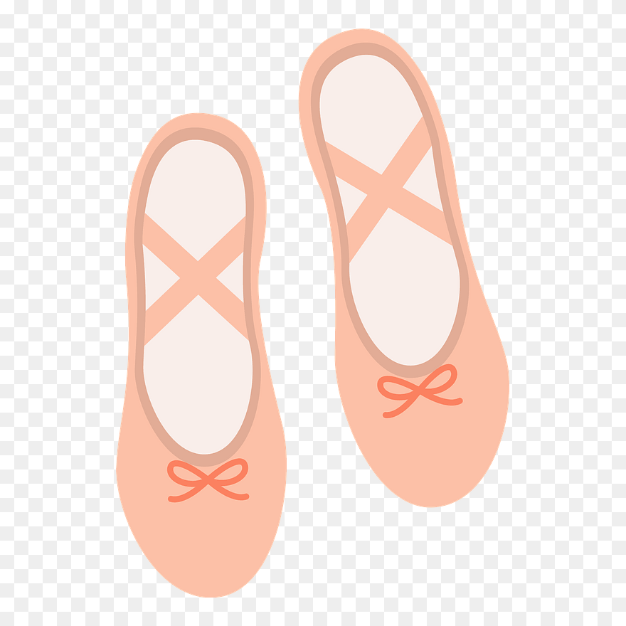 Pointe Shoe Ballet Clipart - Flat Ballet Shoes Clipart - Png Download