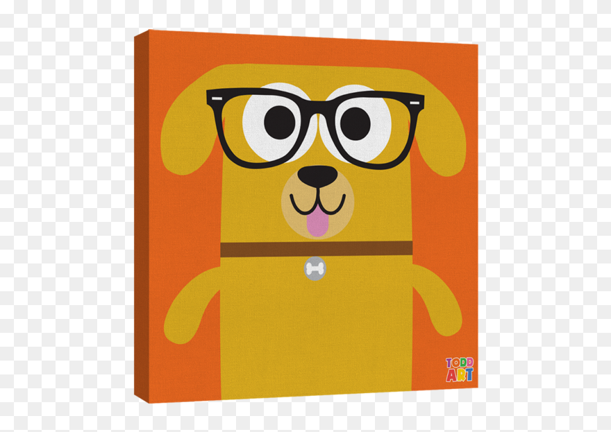 Golden Retriever Bow Wow Canvas - Golden Retriever Clipart