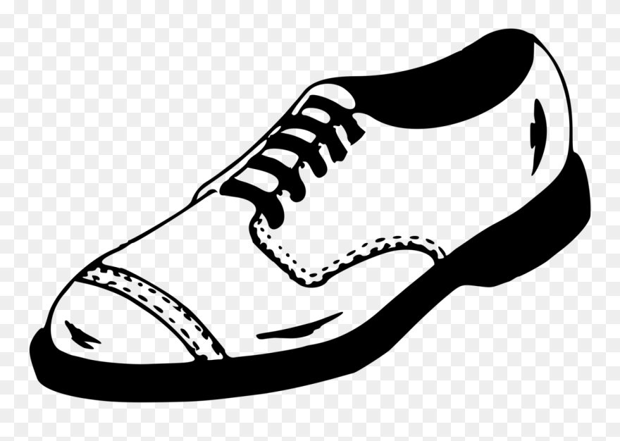 Line Art,walking Shoe,monochrome Photography - Shoes Chappal Clipart - Png Download