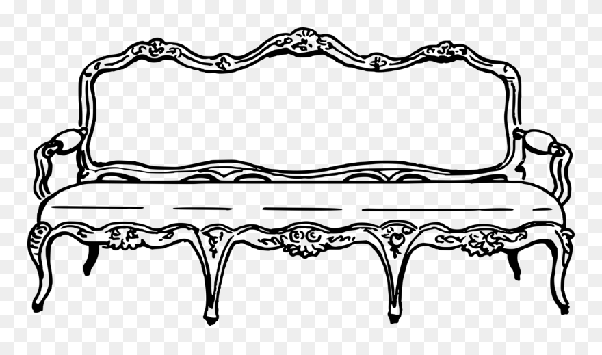 Line Art,monochrome Photography,monochrome - Sofa Line Art Png Clipart