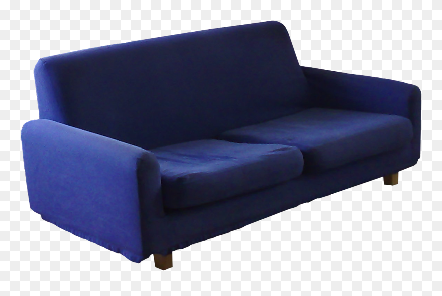 Couch Clipart Backwards - Blue Couch Clipart - Png Download