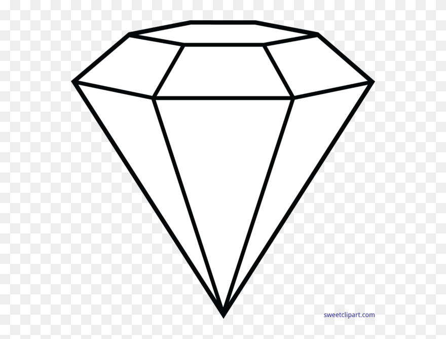 Dreidel Clipart Black And White - Diamond Clipart Black And White - Png Download