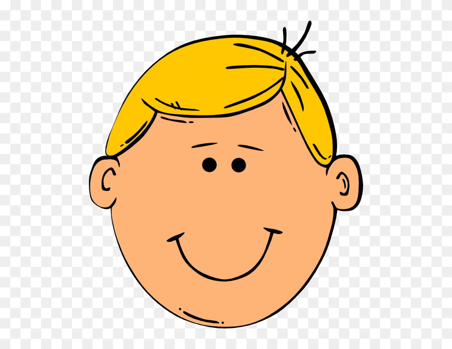 Blonde Boy Combed Hair Clip Art At Clker - Blonde Hair Boy Cartoon - Png Download