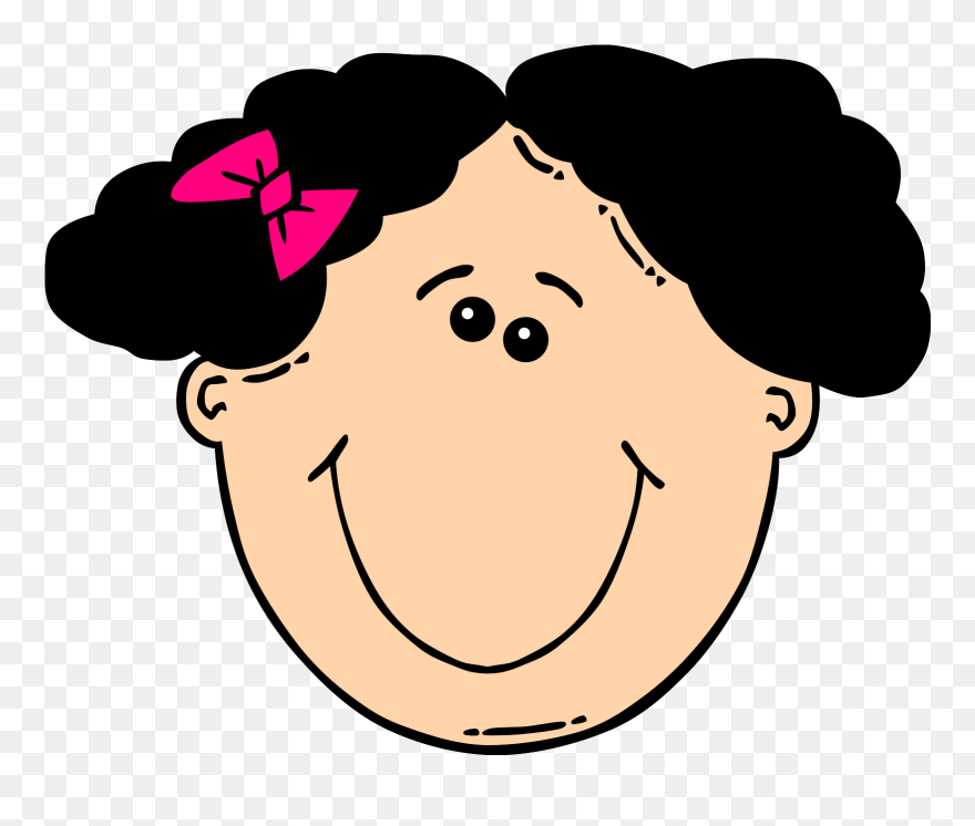 Short Black Hair Clipart - Png Download