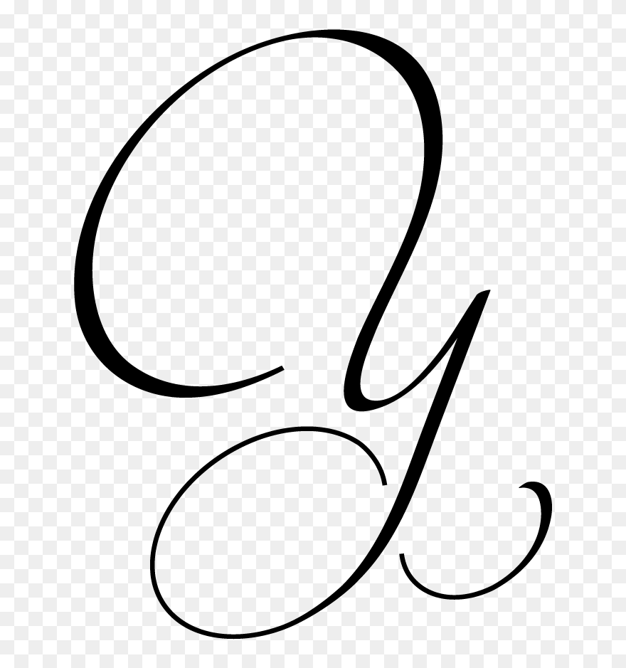 Wedding Monogram Letters - Line Art Clipart