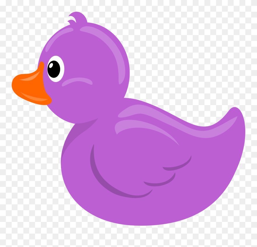 Duckling Clipart Short Animal - Purple Rubber Duck Clipart Png Transparent Png