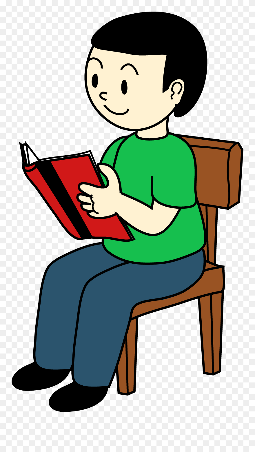 Sit Down Clipart - Sat On A Chair - Png Download