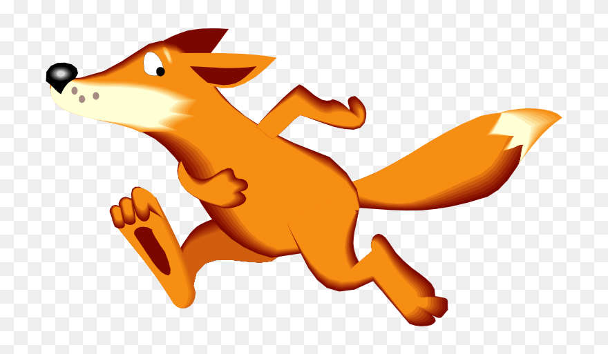 Running With The Wild Things Png Download - Running Fox Drawing Png Clipart