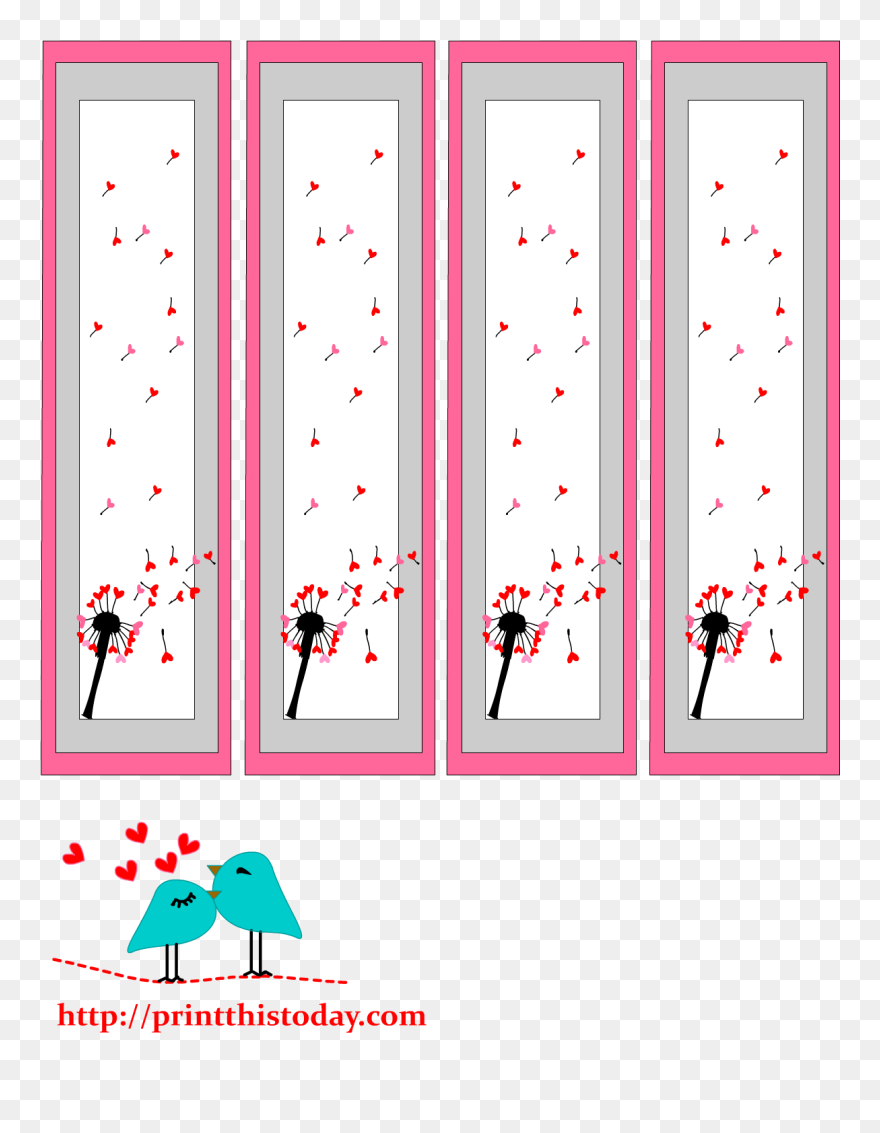 Transparent Bookmark Clipart - Clipart Valentine Day Bookmarks - Png Download