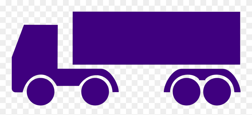 18 Wheeler Clipart Black And White - Png Download