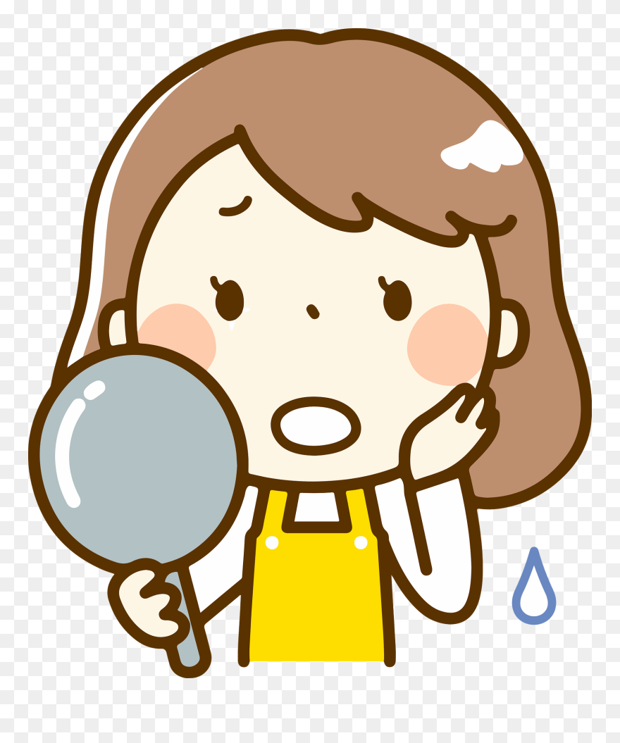 Woman Mirror Clipart - Looking In Mirror Clipart - Png Download