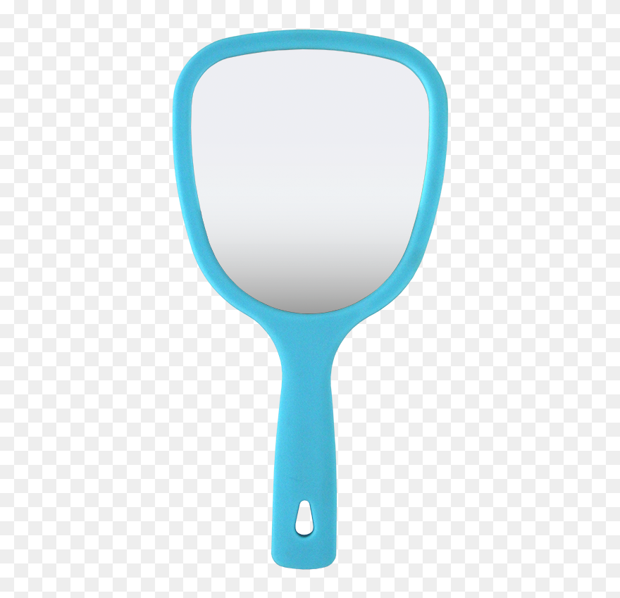 Mirror Clipart Hand Held, Mirror Hand Held Transparent - Blue Hand Held Mirror - Png Download