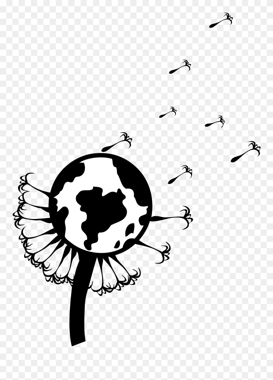 Silhouette At Getdrawings Com - Dandelion Graphic Design Clipart