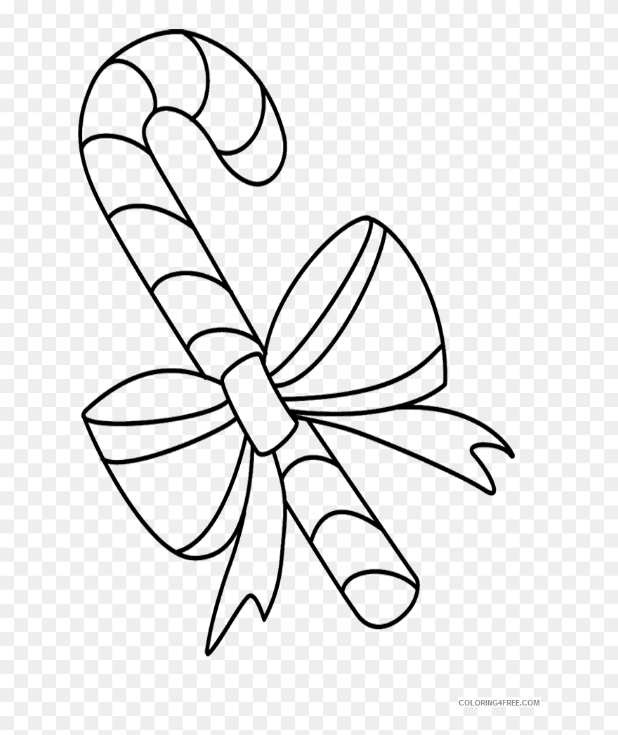 Christmas Candy Cane Drawing Clipart