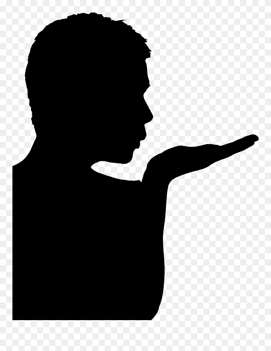 This Free Icons Png Design Of Woman Blowing- - Man Blowing Kiss Silhouette Clipart