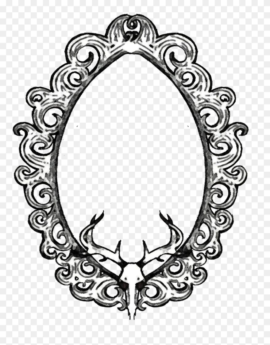 28 Collection Of Mirror Frame Drawing - Frame Drawing Clipart